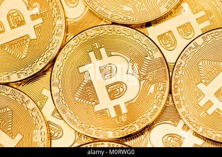 Bitcoin monnaie crypto représentation d'or Banque D'Images