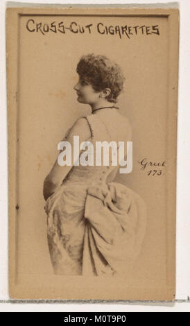 La carte numéro 173 de la série Actors and Actress, intitulée 'Grub', a été émise par Duke sons & Co dans le cadre de leur campagne promotionnelle pour Cross Cut cigarettes, mettant en vedette des acteurs et des actrices. Banque D'Images