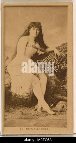 Numéro de carte 48, Miss Carroll, acteurs et actrices de la série (N145-2) émis par le duc Sons & Co. pour promouvoir les cigarettes Coupe RENCONTRÉ DP866273 Banque D'Images