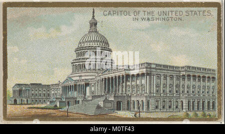 Capitol des États-Unis à Washington, à partir de l'État et gouvernement Bâtiments Capitol série (N14) pour Allen & Ginter cigarette brands rencontré DP834710 Banque D'Images