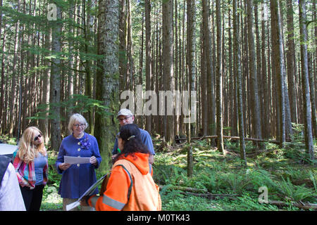La visite du bassin versant de Cedar River offre une expérience éducative, mettant en valeur la beauté naturelle et l'importance écologique de la région de Cedar River dans l'État de Washington. La visite met l'accent sur la conservation de l'eau et la durabilité environnementale. Banque D'Images