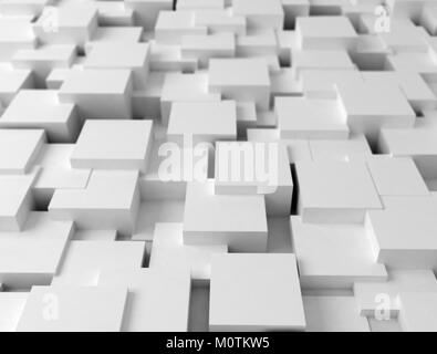 Le rendu 3D de blocs cubes abstract background Banque D'Images