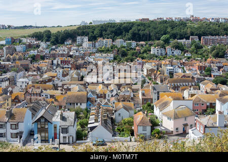 Vieille ville de Hastings East Hill Lift Gare, Hastings, East Sussex, Angleterre, Royaume-Uni Banque D'Images