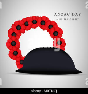 Illustration de l'arrière-plan du jour d'Anzac. Anzac Day est une journée nationale de commémoration en Australie et en Nouvelle-Zélande Banque D'Images