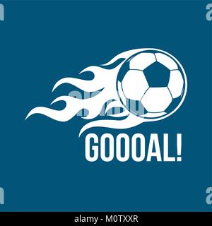 L'icône d'un ballon de football. Logo de football. Vector illustration Illustration de Vecteur