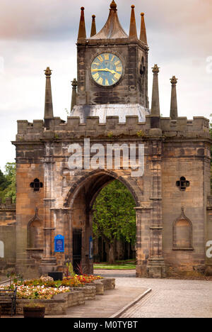 Arch menant au château d'Auckland, Bishop Auckland, County Durham Banque D'Images