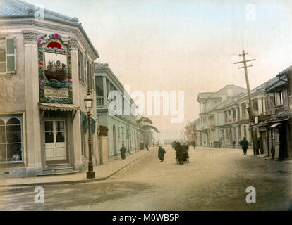 C. 1880, rue main - Japon Kobe Banque D'Images