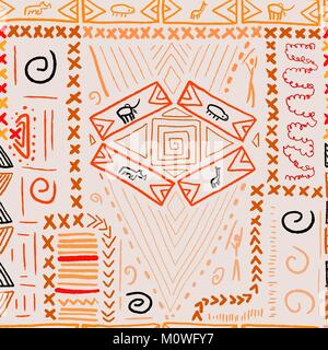 Motif ethnique style africain - seamless texture vecteur. Illustration de Vecteur