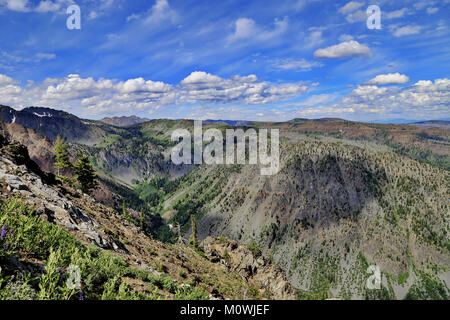 Le point de vue de l'Aigle Cap Désert de pic d'abondance dans l'Est de l'Oregon. Banque D'Images