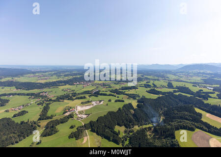 Vue aérienne de Rottenbuch, district de Weilheim-Schongau, Bavière, Allemagne Banque D'Images