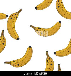 Motif de fond sans couture avec des bananes Illustration de Vecteur