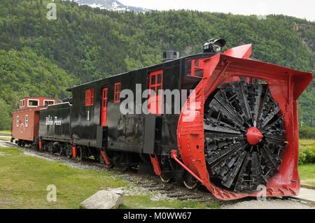 USA, Alaska, Skagway,White Pass & Yukon Route Banque D'Images