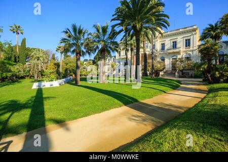 France, Alpes Maritimes, Cannes,jardins de la Villa Rothschild Banque D'Images