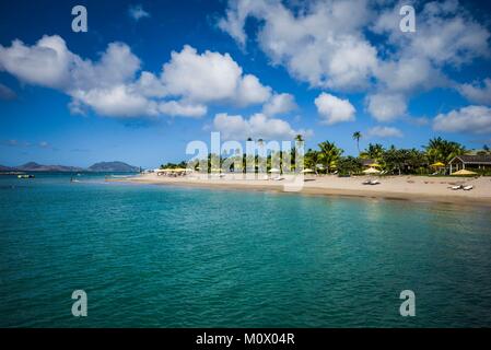 Saint Kitts et Nevis Nevis,plage,Pinneys beach view, Banque D'Images