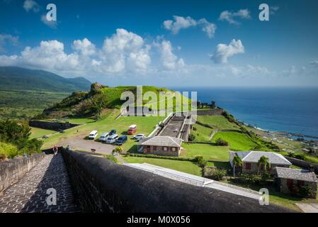 Saint Kitts et Nevis, St. Martin,de Brimstone Hill,la forteresse de Brimstone Hill