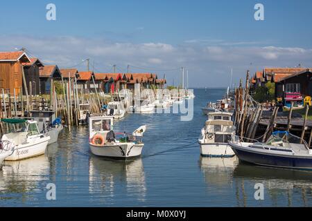 France,Gironde,Gujan Mestras, Arcachon, le port Banque D'Images