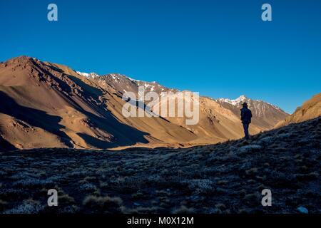 L'Argentine, la province de Mendoza, le Parc Provincial Aconcagua Banque D'Images