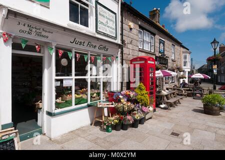 United Kingdom Cornwall,Saint,seulement,Place du marché,Shop Banque D'Images