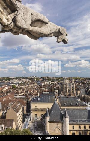 France, Côte d'Or,Dijon,église Saint Michel vue de la Tour Philippe le Bon du Palais des Ducs de Bourgogne Banque D'Images