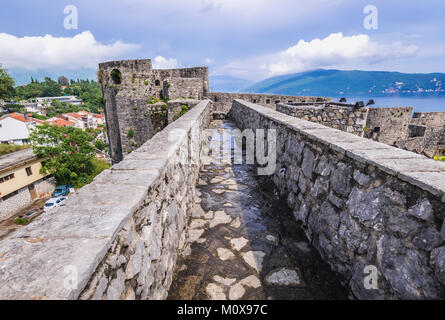 Kanli kula (Tour Sanglante) Forteresse à Herceg Novi ville sur la côte de la mer adriatique au Monténégro Banque D'Images