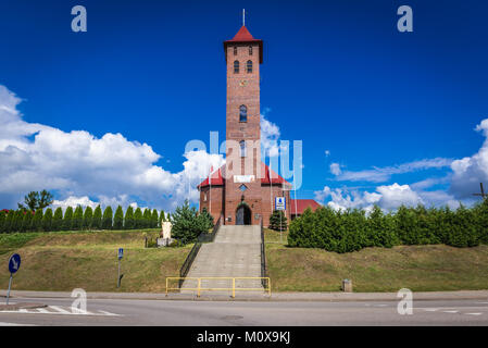 Église de Saint Nicholas à Mikolajki ville, comté de Mragowo en Warmian-Masurian Voïvodie de Pologne Banque D'Images