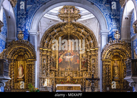 Autel de l'église de Misericordia dans centre historique de Viana do Castelo ville dans la région de Norte de Portugal Banque D'Images