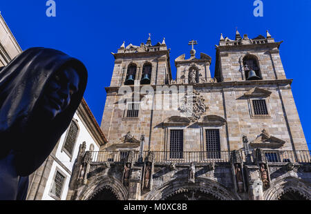 Cathédrale de Braga, l'une des plus anciennes villes du Portugal, situé dans la province du Minho historique Banque D'Images