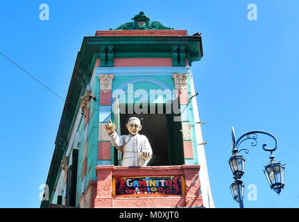 Scène de rue, Caminito, la Boca, Buenos Aires, Argentine Banque D'Images