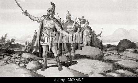 Probus entre dans la Gaule en 278 AD. Probus, ch. 232 - 282. Empereur romain de 276 à 282. L'histoire de Hutchinson de l'ONU, publié en 1915. Banque D'Images