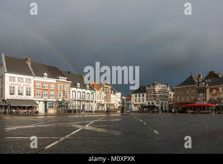 Sittard markt,Pays-Bas, square, centre de la ville, province de Limbourg, Pays-Bas, Pays-Bas. Banque D'Images