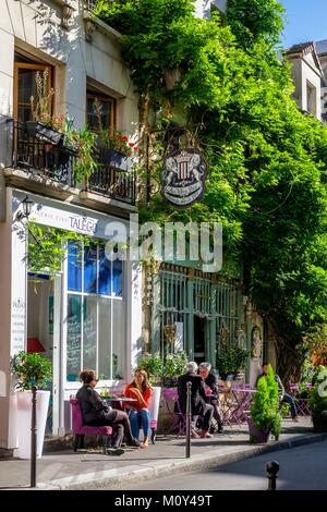 France,Paris,Ile de la Cité, le restaurant Au Vieux Paris d'Arcole,24,rue Chanoinesse une maison du xvie siècle Banque D'Images