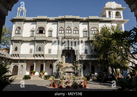 Hôtels à Udaipur, Rajasthan, Inde Banque D'Images