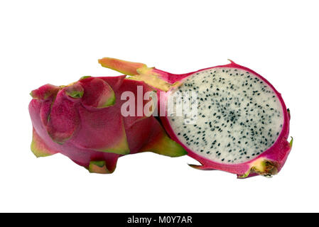 Pitaya (fruit du dragon) sur un fond blanc Banque D'Images