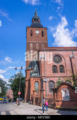 Église de Saint Jean le Baptiste en ville Biskupiec à Olsztyn Warmian-Masurian, comté de voïvodie de Pologne Banque D'Images