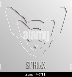 Sphinx. Chat Sphinx. Bandeau Web. Vector illustration. Illustration de Vecteur