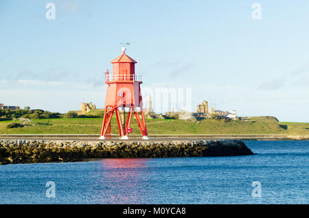 Le troupeau épi phare, South Shields Banque D'Images