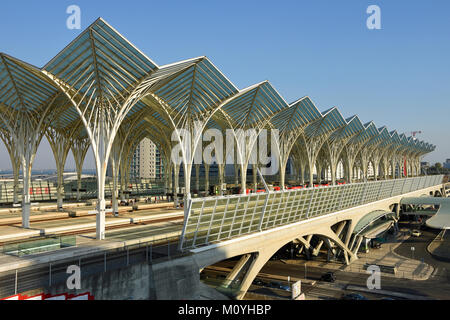 Gare la Gare do Oriente, architecte Santiago Calatrava,Portugal,Lisbonne Banque D'Images