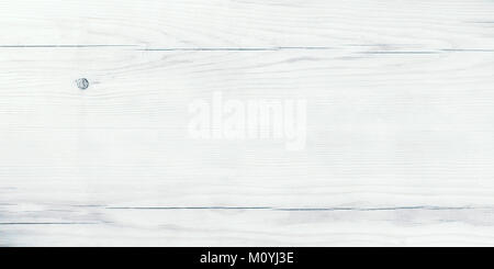 Planche de bois blanc longue de près. Grand Fond et texture Banque D'Images