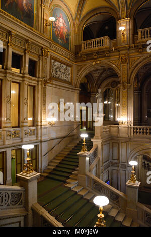 L'intérieur de l'opéra de Vienne Banque D'Images