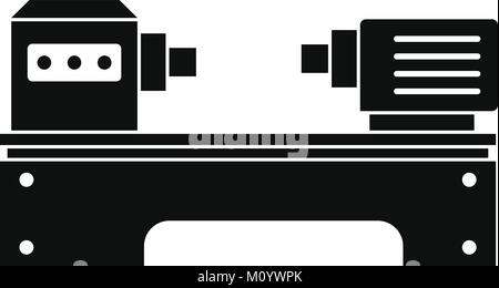 Machine de tour, l'icône de style simple. Illustration de Vecteur