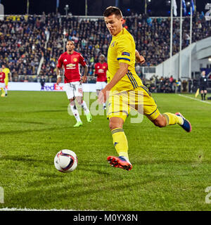 Moments de jeu en match 1/8 de finale de la Ligue Europa entre 'FC Rostov" et "Manchester United", 09 mars 2017 à Rostov-sur-Don, en Russie. Banque D'Images