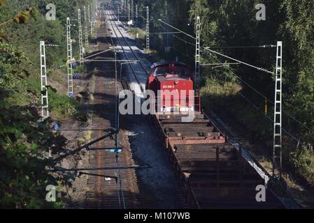 Dortmund, Allemagne. Sep 21, 2017. Les travaux de construction sur la voie de chemin de fer 21.09.2017 dans Dortmund-Nette - Allemagne. Utilisation dans le monde entier | Credit : dpa/Alamy Live News Banque D'Images