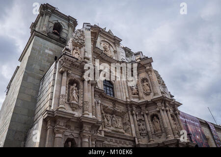 Bâtiment de l'église espagnole Oaxaca Banque D'Images