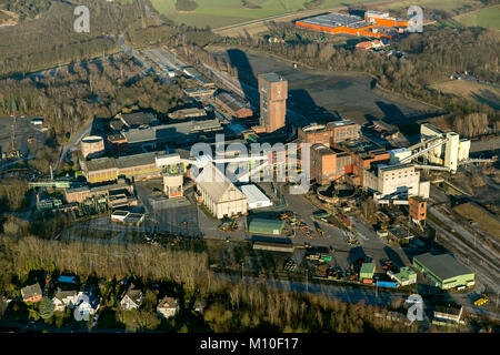 Vue aérienne, mine désaffectée mine Heinrich-Robert, east, Hamm, Ruhr, Rhénanie du Nord-Westphalie, Allemagne, Europe, les oiseaux-lunettes de vue, vue aérienne, l'AERI Banque D'Images