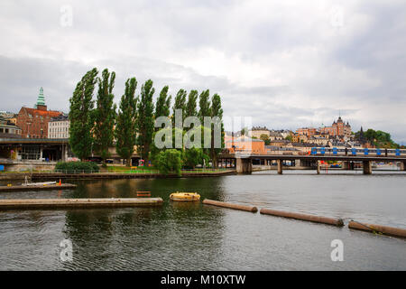 Vieille ville de Södermalm, près de Slussen à Stockholm, en Suède. Banque D'Images