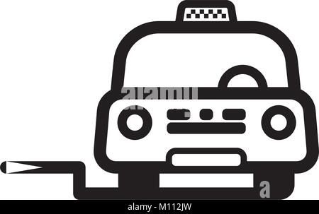 Taxi sur la rue Illustration de Vecteur