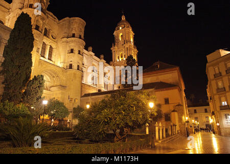 Malaga Andalousie Espagne cathédrale Santa Iglesia Catedral Basílica de la Encarnación Banque D'Images