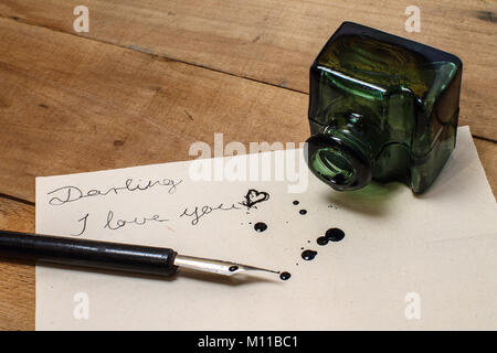 Lettre d'amour - message d'amour - je t'aime ! Banque D'Images