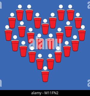 BEER PONG Illustration de Vecteur