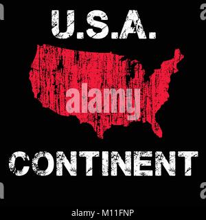 États-unis continent affligé Illustration de Vecteur